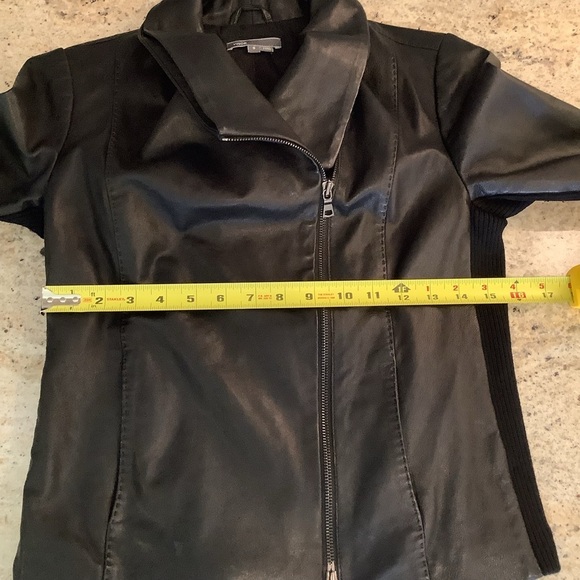 Vince Black Leather Jacket Size Small - Picture 12 of 16